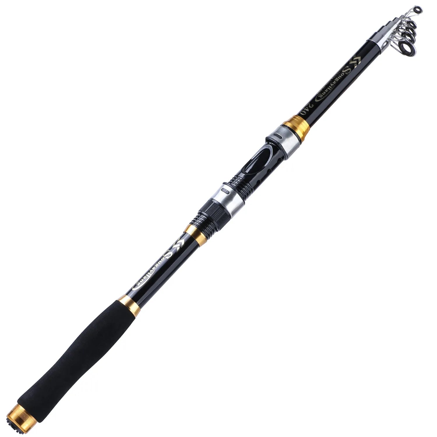 Sougayilang 4 Colors Telescopic Fishing Rod 1.8m-3.3m Glass Fiber EVA Handle Carp Spinning Rod Fishing Pole Fishing Weight 5kg