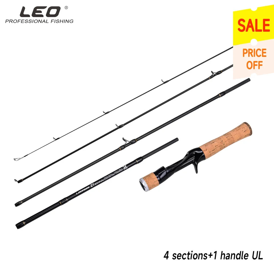 LEOFISHING Carbon Fishing Lure Rod Spinning Casting Fast UL Bait Finesse 523/604 Ultralight Fishing Rod Supplies Accessory