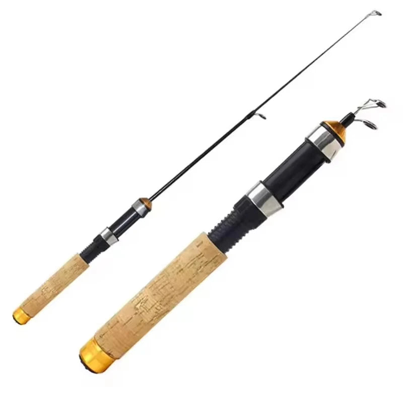 Outdoor mini 60cm long telescopic pole ice fishing rod fishing gear shrimp fishing rod suitable for all scenes