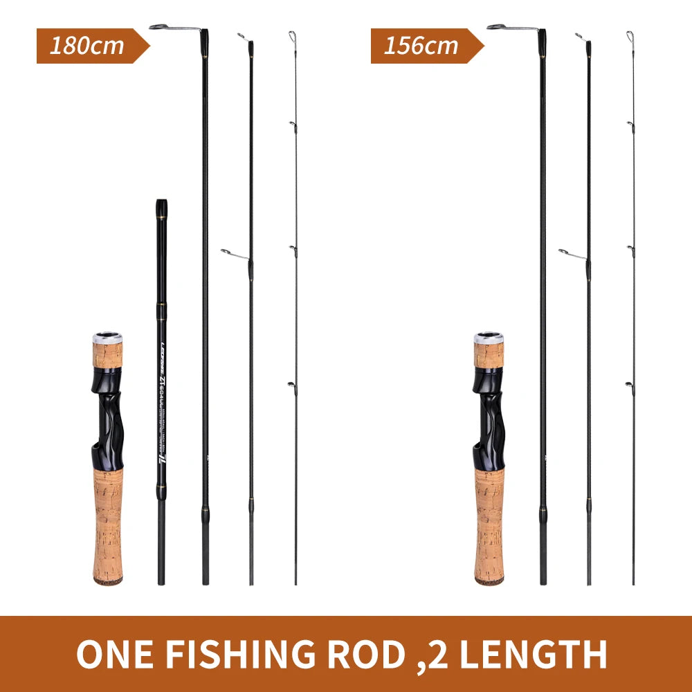 LEOFISHING Carbon Fishing Lure Rod Spinning Casting Fast UL Bait Finesse 523/604 Ultralight Fishing Rod Supplies Accessory