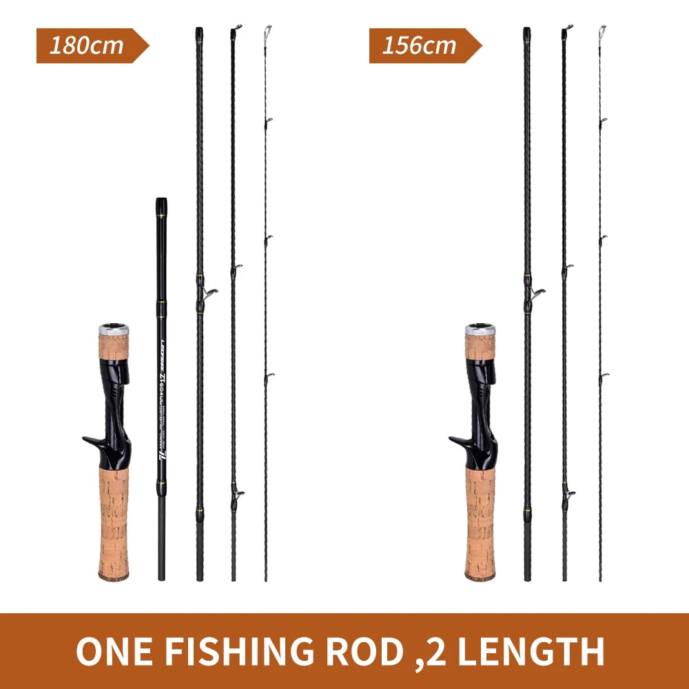LEOFISHING Carbon Fishing Lure Rod Spinning Casting Fast UL Bait Finesse 523/604 Ultralight Fishing Rod Supplies Accessory