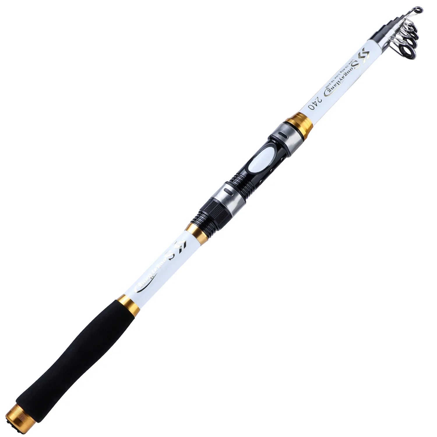 Sougayilang 4 Colors Telescopic Fishing Rod 1.8m-3.3m Glass Fiber EVA Handle Carp Spinning Rod Fishing Pole Fishing Weight 5kg