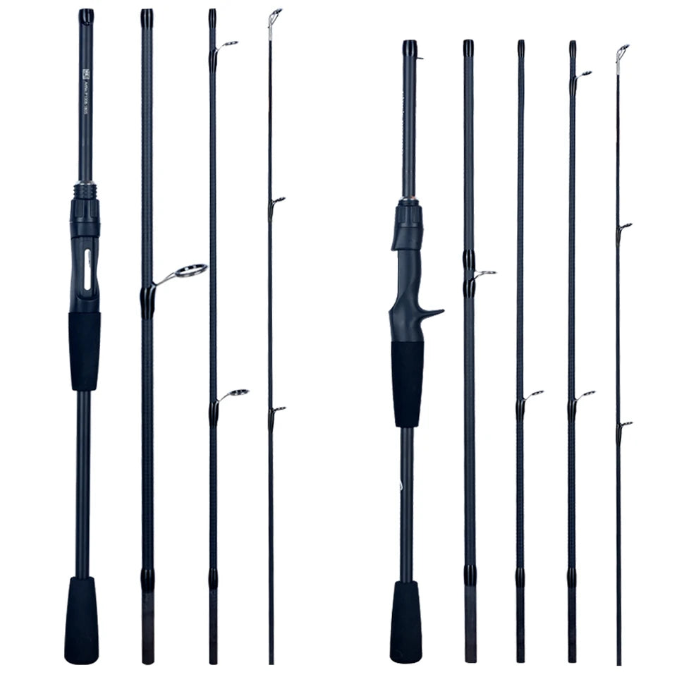 FLENHAI Spinning Baitcasting Travel Carbon Mini Fishing Rods 1.8~2.4m Casting Weight 5-30g M Fast Lure Goods For PHISHGER Pole