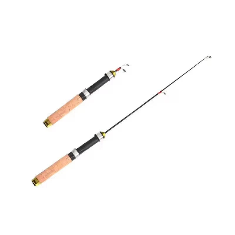Outdoor mini 60cm long telescopic pole ice fishing rod fishing gear shrimp fishing rod suitable for all scenes